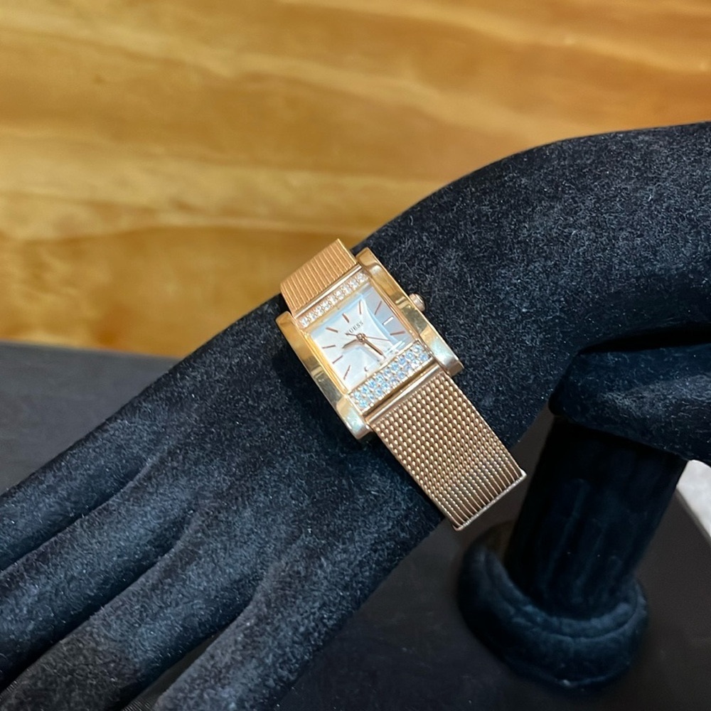 Beautiful Rose Gold Guess Watch with Rhinestones